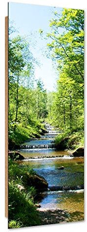 Wanddeko Landschaft Kunst modern Bilder Fluss Grün 40x120 cm