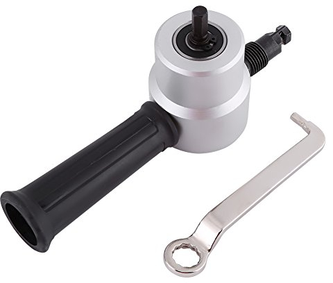 Doppelkopf-Blechschneider, Blechschneider-Kit 360-Grad-einstellbarer elektrischer Bohrer Nibbler Cutting Tool Kit für 8 mm 1500~3000 U/min elektrische Bohrer oder pneumatische Bohrer