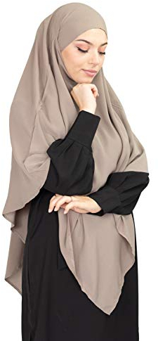 Lamis Hijab – Khimar Hijab – Jilbab für Damen Gr. Einheitsgröße, taupe