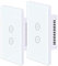 UseeLink Interruttore luce intelligente, interruttore luce WiFi, Interruttore a parete WiFi, interruttore luce touch, compatibile con Alexa/Google, cavo neutro richiesto (2 Gang 2 PCS)