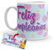 Kembilove Tazas de Desayuno de Cumpleaños – Taza con Mensaje de Feliz Cumpleaños – Tazas de Café y Té Ideal para Regalar a Amigos – Taza de cerámica de 350 ml – Regalos Originales