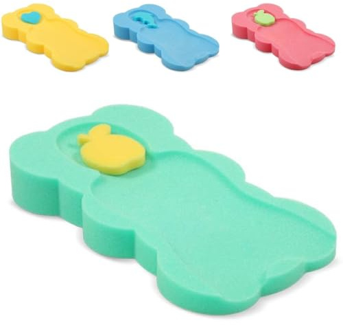 Lorelli Baby Badewanneneinlage, weich, 2 Schwämme, mit verschiedenen Motiven grün