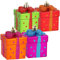 com-four® 4X Christbaumanhänger Geschenk - Weihnachtskugel Geschenkbox - Christbaumschmuck in Geschenk-Form für die Weihnachtsbaum-Dekoration - bruchfester Baumschmuck