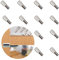 VEGCOO 24 Pcs Support Etagere Goupille Cheville Etagere en Metal Nickelé Goupille en Métal de Diviseur de Bureau de Bureau Taquet Etagere Support D'étagère