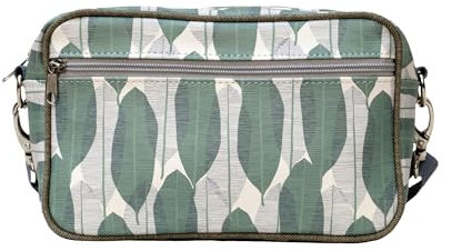 Lenkertasche Fahrradtasche aus bedruckter Plane, mit abnehmbarem Schultergurt, für Frauen Wasserdicht Bike Bag - Design Banana leafs