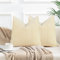 YCOLL 2er Set Kissenbezug 60x60 Baumwolle Leinen Kissenhülle Sofakissen Streifen Dekokissen Boho Deko Kissenhüllen Dekorativ Kissenbezüge für Sofa Wohnzimmer Schlafzimmer Outdoor Kissen 60x60 Yellow