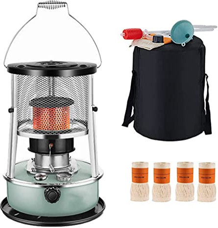 für Camping/Terrasse/Deck/Zuhause 9000 BTU/H Kerosinheizung für den Innenbereich, tragbare Kerosinheizung für den Außenbereich, höhenverstellbar 3–46 cm mit 4 Dochten, 4,5 l (A 2)