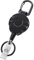 Uniclife Porte Clés Rrétractable pour Porte Badge Enrouleur de Badge Jusqu'à 226 g Boîtier en ABS avec Ressort en Acier Inoxydable 80 cm de Câble en Acier Mousqueton et Anneau pour Clé, 1 Paquet
