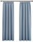 PONY DANCE Verdunkelungsvorhang für Schiene 2er Set H 245 x B 140 cm Spa-blau, Thermo Vorhänge gegen Hitze Blickdichte Gardinen mit Kräuselband für Gardinenschiene Blackout Curtain