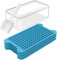 FDDBI Mini Ice Cube Tray for Freezer: 4PCS Easy Release Nugget Ice Trays with Bin - 117pcs 0.4 Inch Small Ice Cubes, Blue
