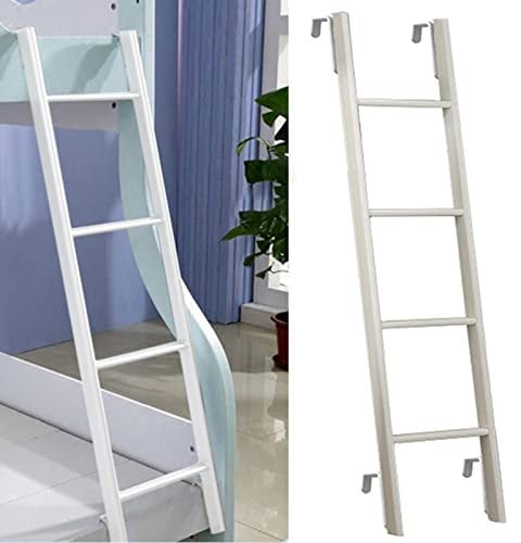 Bianco Scala A Castello Doppia Per Camera Per Bambini Campeggiatore Dormitorio Ferro Scala Letto A Soppalco Con Ganci, Scala Di Arrampicata, 116 130 140 150 155 160 165 170 175 180 Cm Di Altezza ( Siz