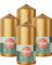 Bolsius Candele a pilastro lisce - oro metallizzato - 4 pezzi - 12 x 6 cm - lunghezza 33 ore - non profumate - include cera vegetale naturale - senza olio di palma