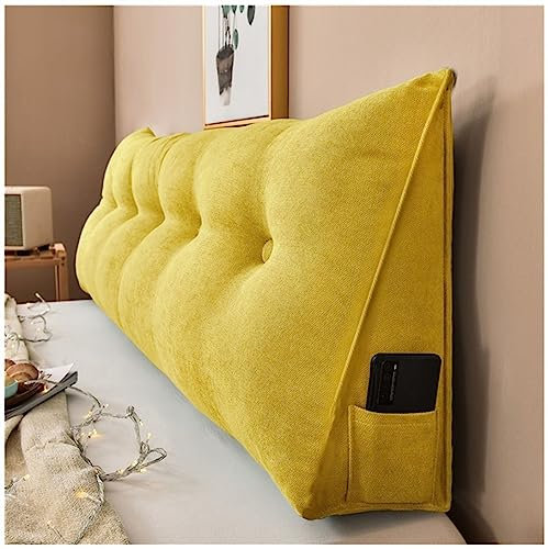 Dreieckiges Kopfteilkissen zum Ausruhen und Lesen, Keilkissen, großes Polsterkissen für das Bett/Lesekissen zum Sitzen beim Ausruhen im Bett, Kopfteil-Rückenkissen mit abnehmbarem Bezug (Far
