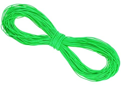 PATIKIL 109 Yards(100m) Bungee Cord Elastic Cord Heavy Stretch String Rope 2mm Fluorescent Green for Crafting DIY Sewing Hook Straps Camping Tie Down Strap