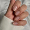 24pcs Short False Nails French Glitter Gold Tip Stick on Nails Nude Pink Press on Nails Removable Glue-on Nails Fake Nails Acrylic Full Cover Nails Women Girls Nail Art Accessories