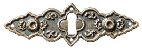 Antikas - Schlüsselplatte, 6er Pack | Eisen in Messing pat. | H 3,7 x B 10,5 cm