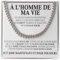 Bramart Collier Cubana pour homme de ma Vie Tu es spécial je t'aime tellement - Idées cadeaux pour lui, anniversaire ou Noël - Coffret avec dédicace inclus (Argent - Homme, Acier inoxydable)
