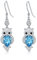Eule Ohrringe 925 Sterling Silber Ohrhänger mit Kristall Hypoallergene Schmuck Geschenk für Damen Mädchen