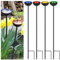 Lineshading 4-Pcs Butterfly Bee Watering Station with Catcher Cups - Small Insects Bee Feeders for Outside Feeding & Watering - Metal Garden Stakes & Sculpture Decor