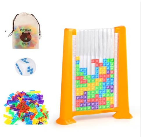 OFGAOO Tetris Spielzeug, Montessori Spielzeug Tetris Puzzle 3D transparentes Gehirn Spielzeug Tetris Puzzle Lernspielzeug Gehirnspielzeug Bunte Blöcke für Kinder 3 4 5 6 Jahre
