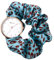 JewelryWe Damenuhr Elastisch Haarband Uhr: Damen Mintgrün Leopard Muster Analog Quarz Armbanduhr Multifunktionale Lässige Uhr mit Haargummi Stretch Armband Geschenk für Frau Mädchen