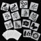 Disnace Lot de 64 Pochoir de Dessin Réutilisable, Pochoirs pour Peinture, Peinture Ajouré, Pochoirs de Peinture D'Animaux Pochoir Fleur, Pochoir Peinture Murale, Modèle de Pochoir pour DIY, 7.62 cm