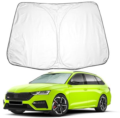 BIXUAN Octavia4 Sonnenschutz kompatibel mit Skoda Octavia MK4 RS 2021-2024 Windschutzscheibe für Octavia 4 das Auto Frontscheibenabdeckung Windschutz für Frontscheibe Blockiert UV Abdeckung Faltbar