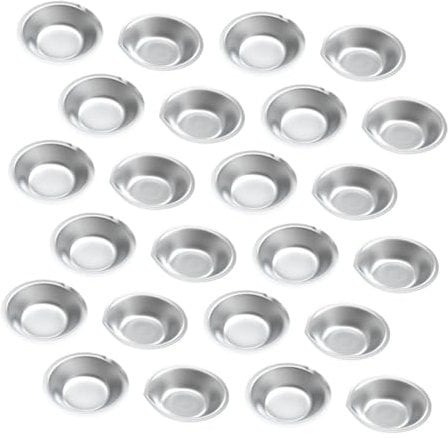 AUTSUPPL 24pcs Stainless Steel Metal Paint Trays Set Spouts and Without Spouts for Model Making Pigment Mixing, Sturdy Pigment Mixing Plates Suitable for Hobbyists and Artists