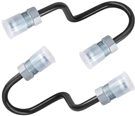 KOOLEVER 2PCS Rear Brake Pipes Car Brake Hoses 100mm, 1K0611763E for VW Golf MK5 MK6 Passat CC B6 Beetle Touran Skoda Superb MK2 Audi A3 RS3 TT RS, 1K0611763F 1K0611764L 1K0611764M