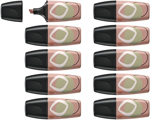 STABILO BOSS MINI Naturevibes - Highlighter | Pack of 10 - Umber