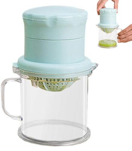 Lemon Juicer, Manual Lemon Juicer Squeezer with Cup and Strainer, Lemon Press Squeezer, Portable Fruit Squeezer for Home, Kitchen, Dining Room, Citrus Juicer for Juicy Fruit Extract