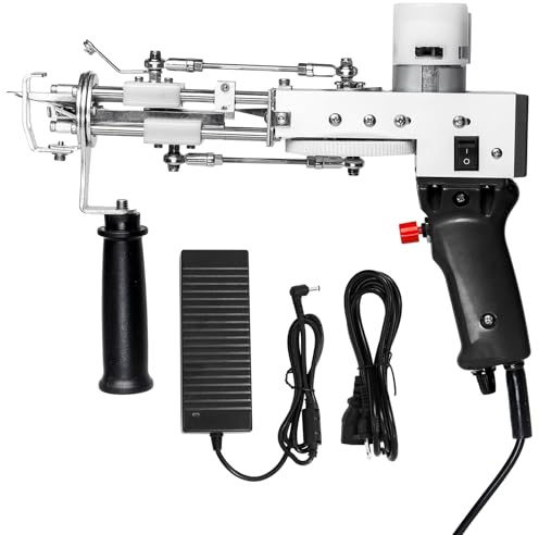 ZOWWFAST Tufting Gun, 2 in 1 Teppich Tufting Machine mit Cut Pile oder Loop Pile Rug Gun Machine, Teppich Pistole für High-Speed Weben von Teppichen, Schwarz