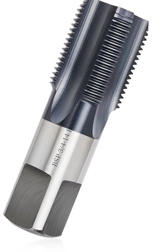 Litorange BSP Taraud de tuyau, enfile-file-aiguille en acier 4340 avec revêtement ALCRN, robinet BSP de 1,9 cm, filetage manuel pour filetage précis, outils de coupe de filetage assortis