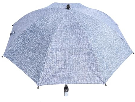 Regenschirm für Rollstuhl, Regenschirm für Tragbare Kinderwagen für für die Strände (Denimblau)