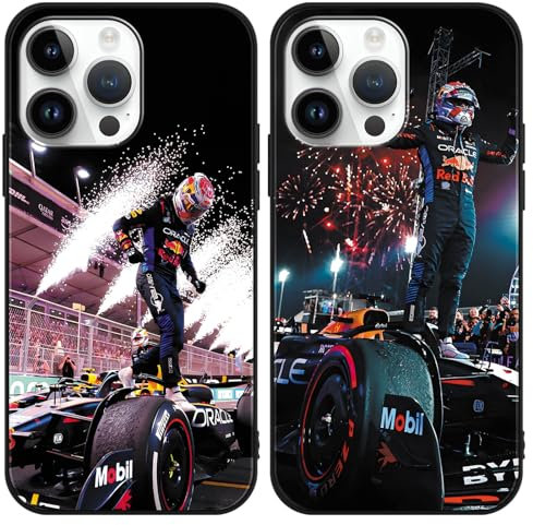 TBNMBGY 2 Stück Schutzhülle für iPhone 11 Hülle 6.1, Formula 1 Rennfahrer Cool Muster Design Ästhetik, Silikon TPU Weich Schutzhülle Bumper Case für F1 Formel 1 Rennen Fans,Feuerwerk