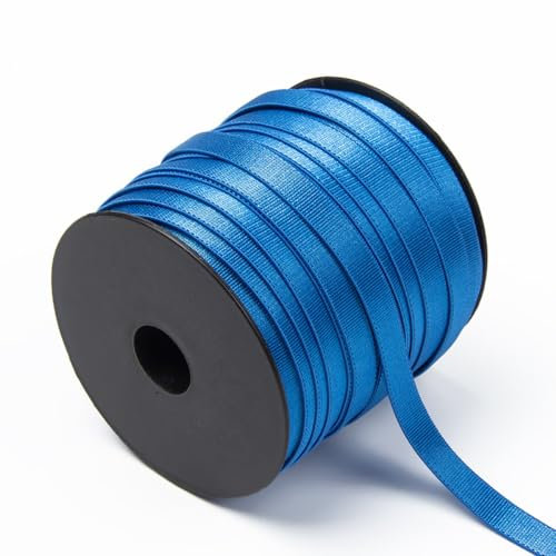 Blausky 10mm x 10m Gummiband zum Nähen,Elastisches Band Flaches Elastisch Band Hosengummi Schleifenband Weiche Nähbänder Dekoband Nähzubehör für BH-Träger Kleidung Gürtel DIY Handwerk,Blau