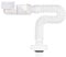 HUAREW 1 1/4 Zoll Siphon, Einstellbarer Siphon Waschbecken, 360° Einstellbarer Siphon Waschbecken, Abflussrohr mit Geruchsverschluss(Weiß)