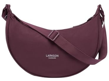 LARKSON Crossbody Bag Damen & Herren Rot - Solveig Medium - Umhängetasche im Halbmond Style - Halbrunde Schultertasche - Moon Bag Design - Wasserabweisend
