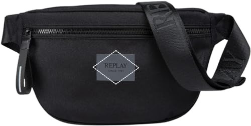 Replay Herren Bauchtasche, Black 0098 (Schwarz), Einheitsgröße