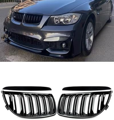 MAGICKIT Griglia anteriore per radiatore, nero lucido, compatibile con BMW E90 E91 320i 323i 325i 330i 320d 335i 2005-2008