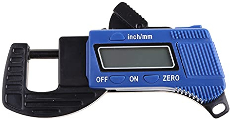 Elettronico Digitale LCD 0-12.7mm Spessore Calibro Fibra di Carbonio Micrometro Calibro Calibro Vernice Rosso Candy