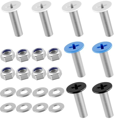 Zephyra 8 Viti per Targa Moto M5 x 17 mm – Kit di Fissaggio in Acciaio Inossidabile con Dadi e Rondelle, per Moto, Scooter e Ciclomotore