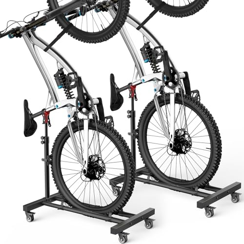 Housolution Vertical Bike Stand with 360° Wheels up to 29 [2 Pack]