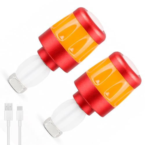 CJBIN Blinker E Scooter Nachrüsten Set, Wiederaufladbar LED Lenkerleuchte, Wasserdicht E Scooter Blinker, blinker Lenkerstopfen für Xiaomi, Segway Ninebot und Fahrrad (17,2-22 mm)