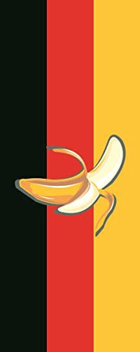U24 Fahne Flagge Bananenrepublik Deutschland im Hochformat Premiumqualität 150 x 400 cm