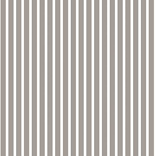 Galerie G67541 Smart Stripes 2, Narrow White Stripes Design Wallpaper, Dark Grey/White, 10m x 53cm