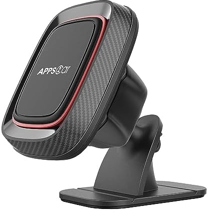 APPS2Car Soporte Magnetico Movil Coche, Soporte Movil Coche Salpicadero 360°, Universal Soporte para Movil, Compatible con iPhone 11 Pro XS MAX X 8 Samsung Oneplus etc