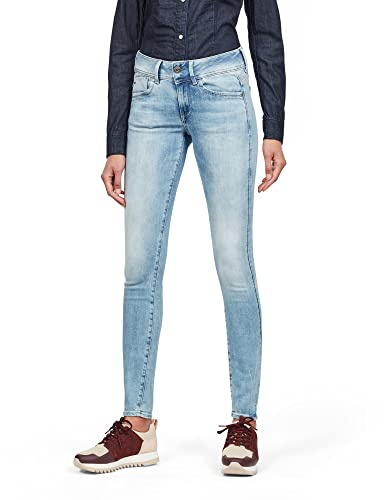 G-Star Femme Jean Lynn Mid Skinny, Bleu (sun faded blue D06746-8968-A587), 26W / 32L