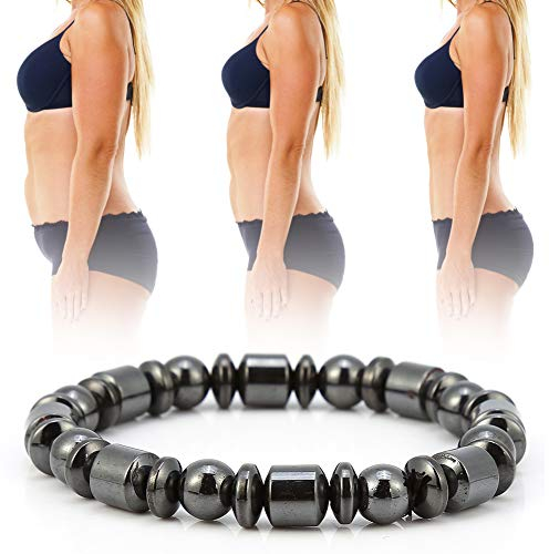 Abnehmen Armband, Mode Magnetarmband, Gewichtsverlust, Männer Frauen Unisex Schwarz Stein Gesundheitswesen Magnetfeldtherapie, tolles Geschenk