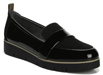 Dr. Scholl's Damen Webster Slipper, Black Patent/Microfiber, 38.5 EU Weit